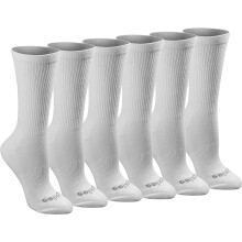 Dickies Women's Dri-Tech Essential Moisture Control Crew Socks Available in S-XL (6 12 White Solid (6 Pairs) Medium