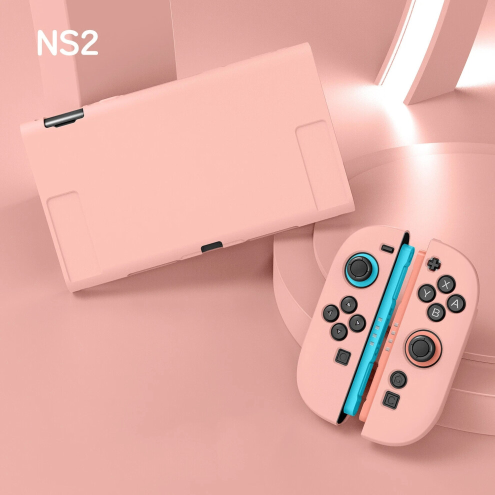 (Pink) For Nintendo Ns2 Switch 2 Soft Tpu Silicone Protective Case Cover Console Uk Pink 6963793418190