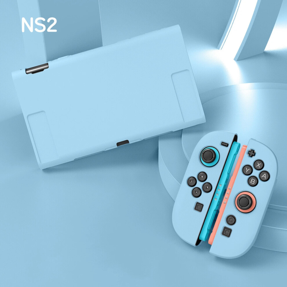 (Blue) For Nintendo Ns2 Switch 2 Soft Tpu Silicone Protective Case Cover Console Uk Blue 6963793418152