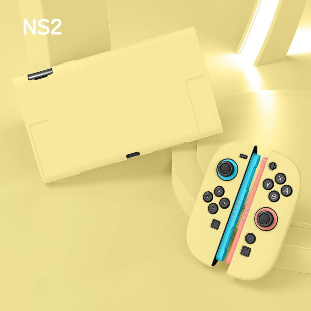 (Yellow) For Nintendo Ns2 Switch 2 Soft Tpu Silicone Protective Case Cover Console Uk Yellow 6963793418237