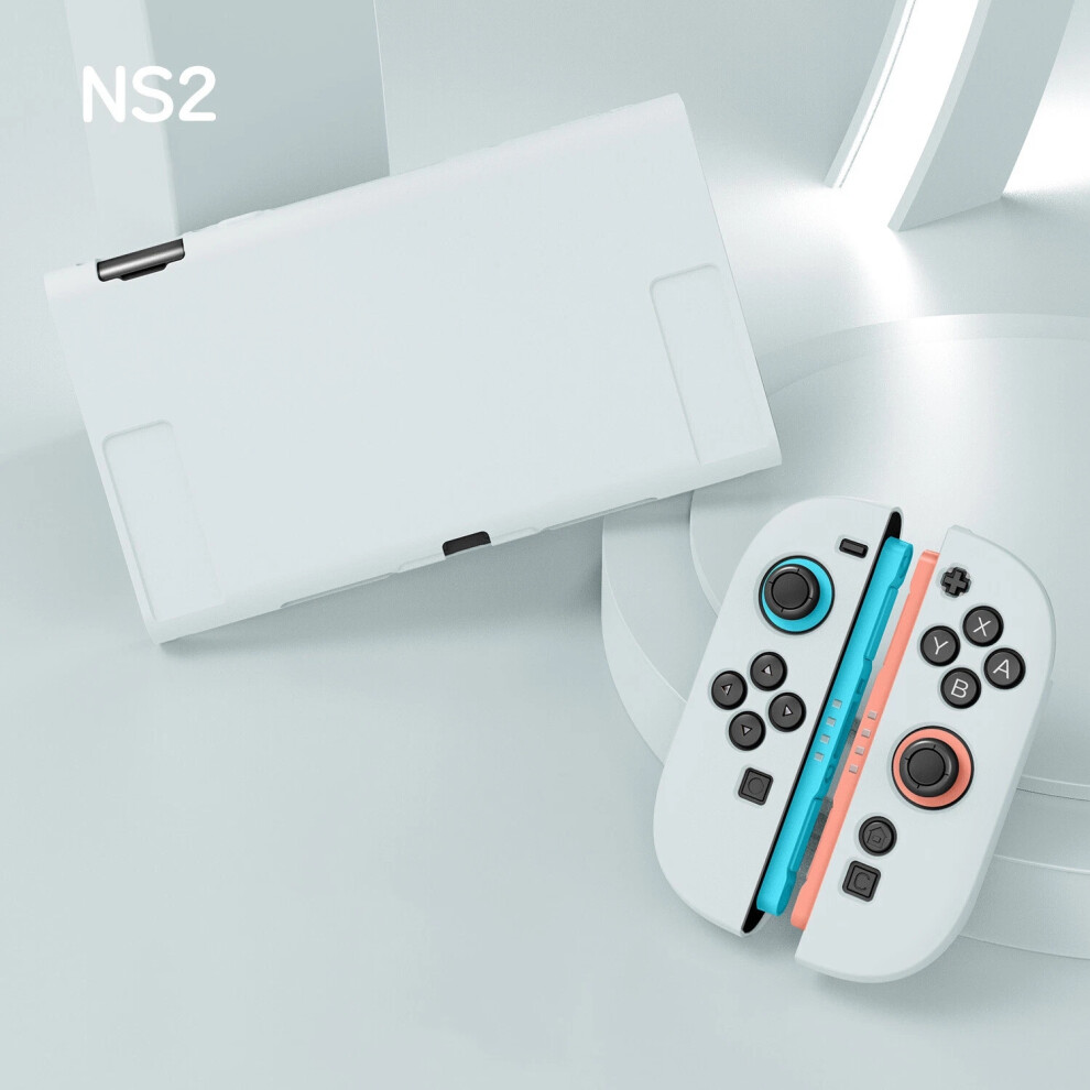 (White) For Nintendo Ns2 Switch 2 Soft Tpu Silicone Protective Case Cover Console Uk White 6963793418220