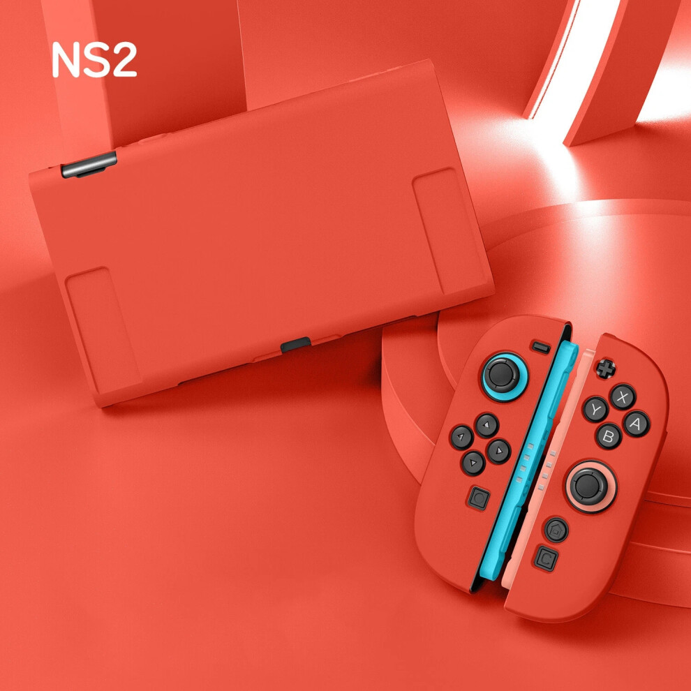 (Red) For Nintendo Ns2 Switch 2 Soft Tpu Silicone Protective Case Cover Console Uk Red 6963793418213