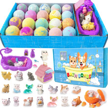 Badebomben f   r Kinder mit    berraschung im Inneren, 20er-Pack, Geschenkset, nat   rliches Bio-Schaumbad, Schaumbad f   r Kinder