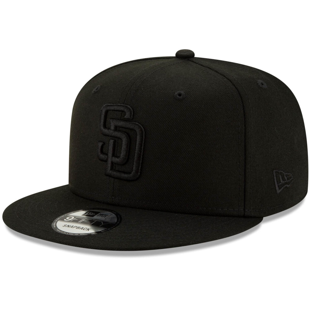 New Era Mlb 9Fifty Primary Logo Team Adjustable Snapback Hat Cap One Size Fits All - San Diego Padres Black