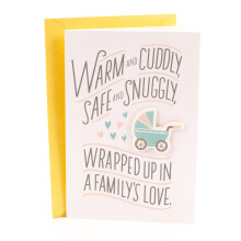 Kartka Hallmark Baby dla mlodych dziadkw (ciepla i milutka) Witamy nowego wnuka Gratulacje