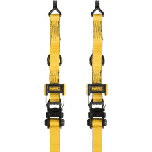 DEWALT DXBC50002 Schwarz/Gelb 1,5"" x 16' Ratschen-Spanngurte - Schwerlasttransport (5000 lb Bruchfestigkeit) 2er-Pack
