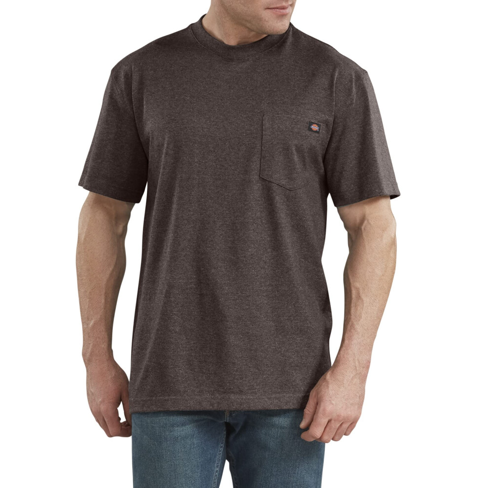 Dickies Men's Heavyweight Crew Neck Short Sleeve Tee Chocolate Brown Medium