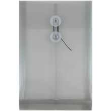 Plastov    ob   lky JAM PAPER so zap   nan   m na gomb   ky a    n   rku - 6 1/4 x 9 1/4 - dymovo siv    - 12 kusov/balenie