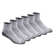 Dickies Men's Dri-Tech Moisture Control Quarter Socks Available in M-XXL (6 12 18 Grey (6 Pairs) Large