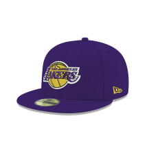 Gorra oficial 59FIFTY ajustada de la NBA Los Angeles Lakers para hombre, 7.625, morada
