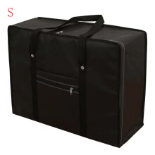 (Nero S) Borsa da viaggio impermeabile con cerniera, grande, per vestiti da vacanza, borsa da viaggio per spedizione