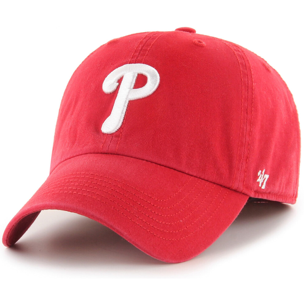 Cappello Da Baseball Unisex Per Adulti Con Logo Primario Della Squadra Mlb, 47 Colori - Philadelphia Phillies - Rosso (Large)-image