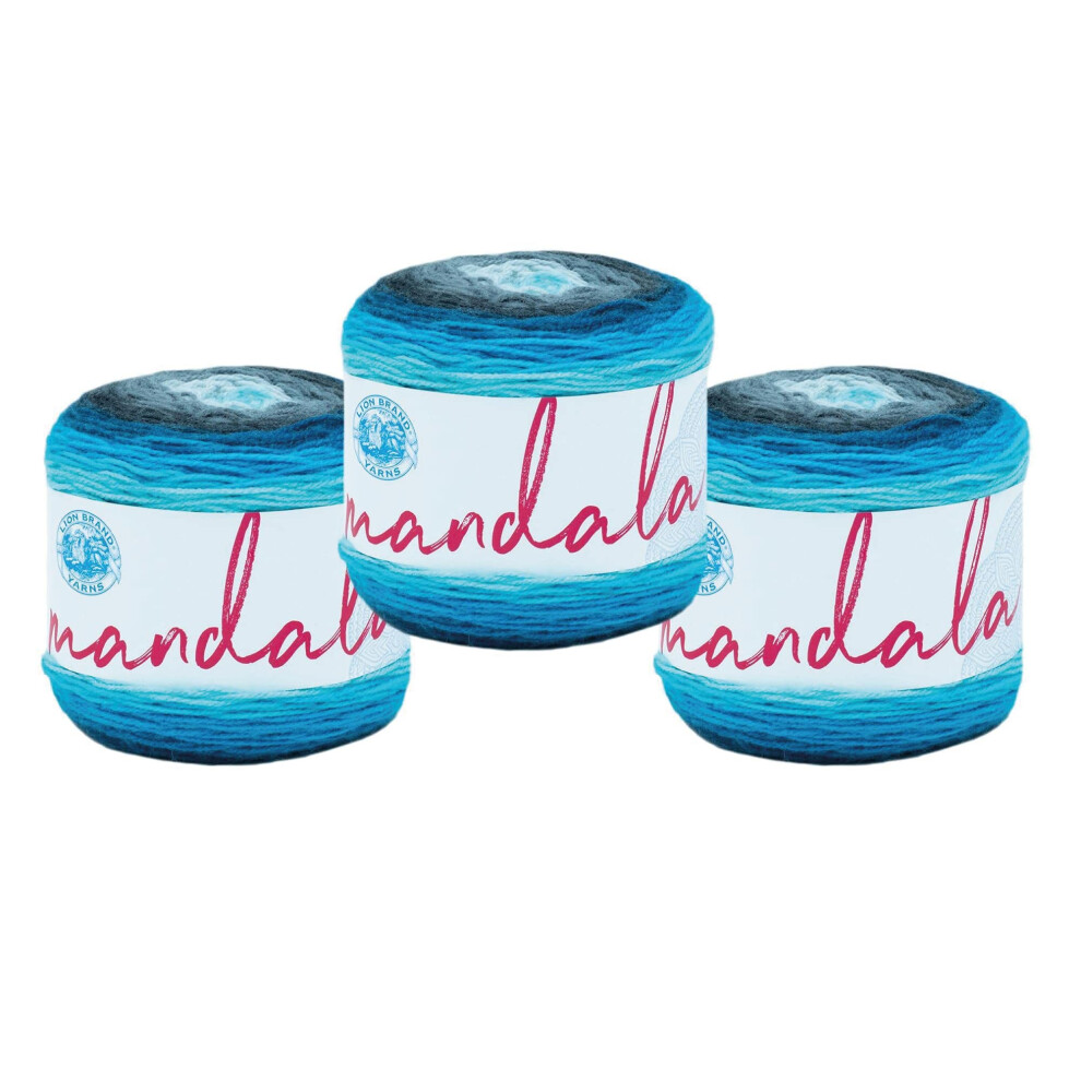 Lion Brand Yarn Mandala Yarn  Multicolor Yarn for Crocheting and Knitting  Craft Yarn  3-Pack  Spirit