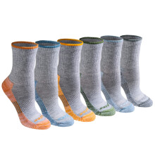 Dickies Women's Dri-Tech Advanced Moisture Wicking Mid-Crew Socks Available in M-L (6 12 Grey Assorted (6 Pairs) Medium