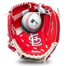 Gant de Teeball et Balle Franklin Sports MLB pour Enfants - Gant et Balle de Baseball St. Louis Cardinals - 9.5"