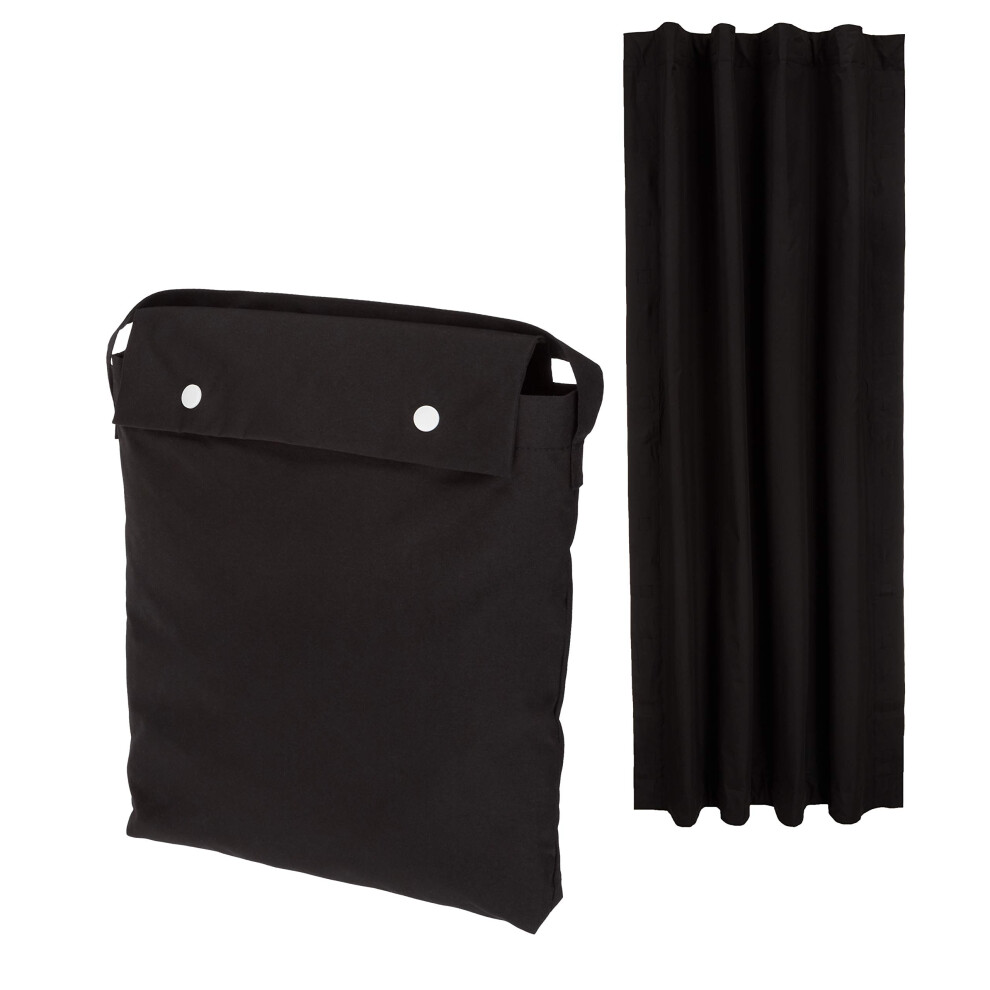 Amazon Basics Portable Blackout Curtain Shade with Suction Cups  50"" x 78""  1-Pack  Black