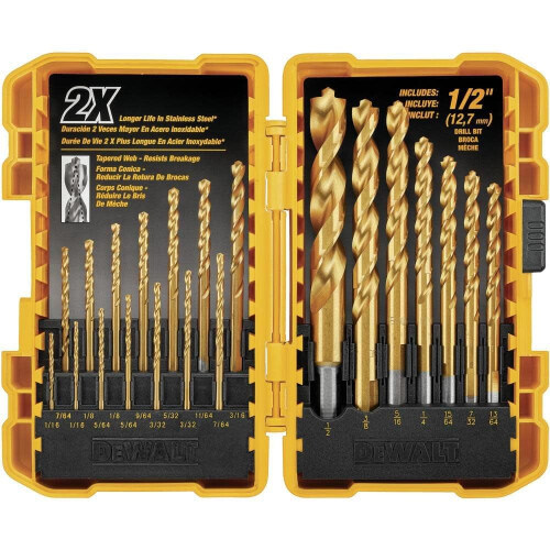 DeWalt Dewalt 21-Piece Titanium Nitride Coating Pp Drill Bit Set 2