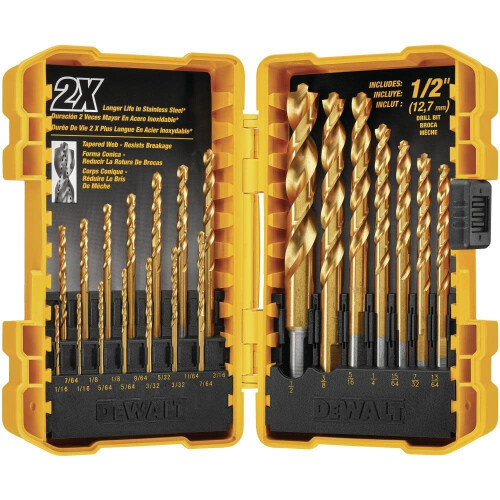 DeWalt Dewalt 21-Piece Titanium Nitride Coating Pp Drill Bit Set