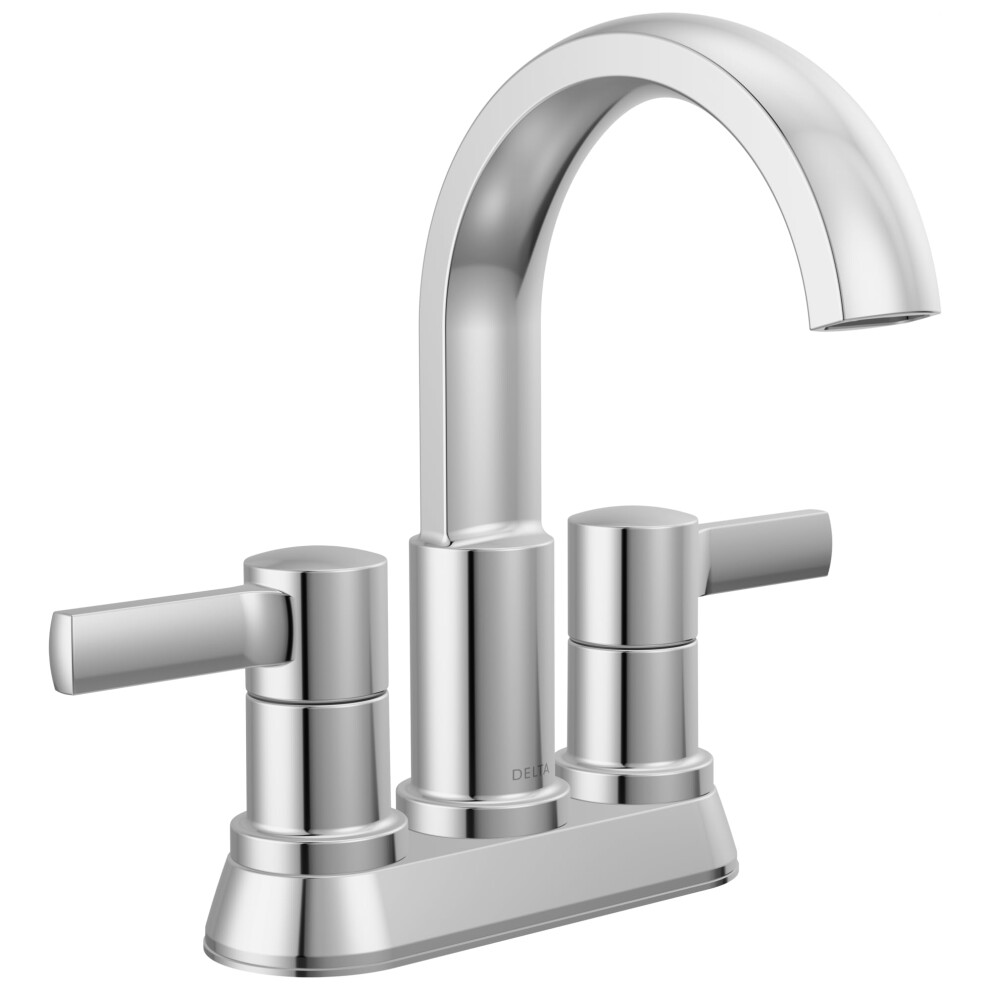 Photos - Tap Delta Faucet Albion Centerset Bathroom Faucet Chrome 2-Handle Bathroom Faucet  Bathroom Sink Faucet Metal Push-Pop Drai 