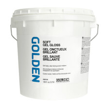 Soft Gel Gloss by GOLDEN  128 fl. oz. Jar  Professional Acrylic Gel Medium  Transparent