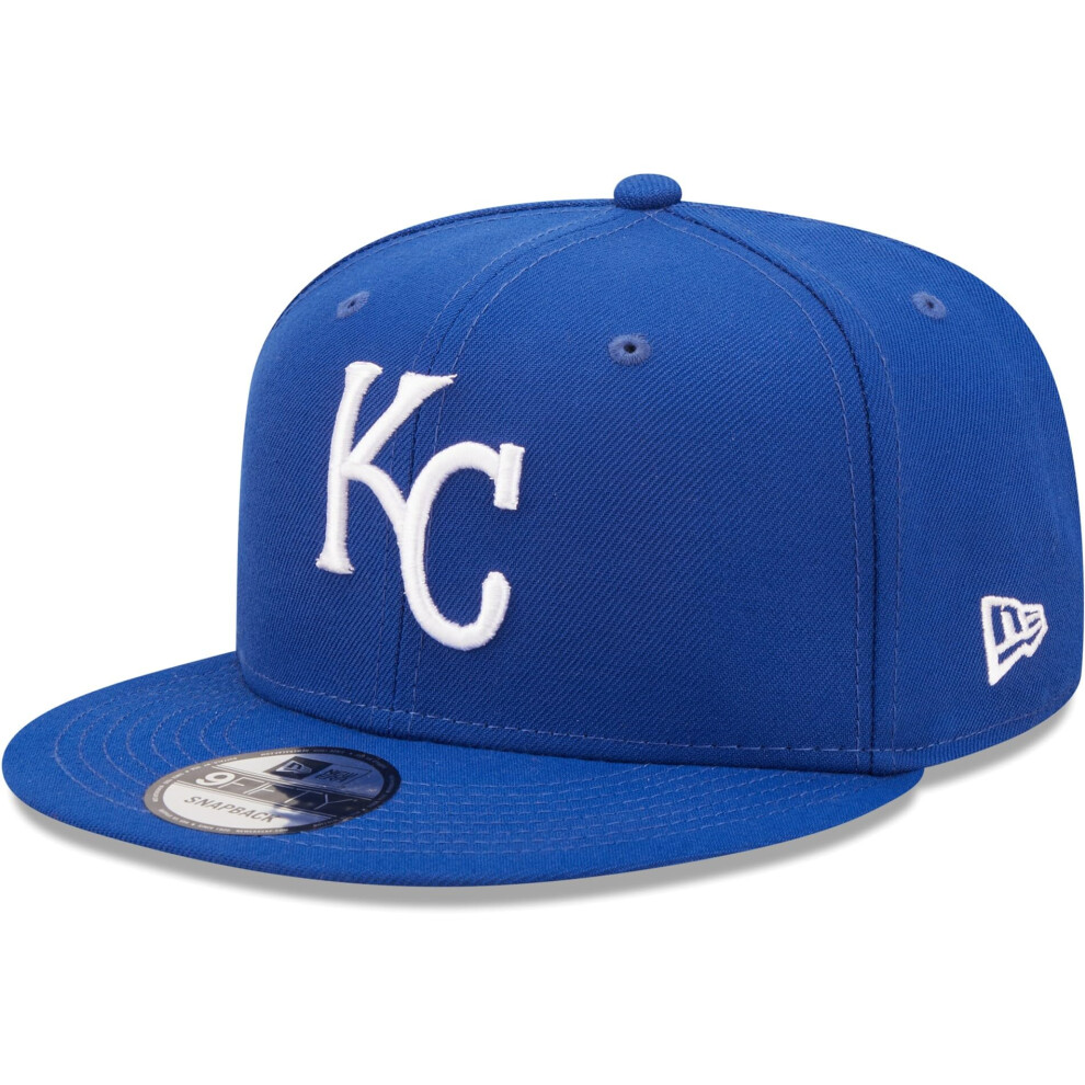 New Era Unisex-Adult MLB 9Fifty Team Color Primary Logo Adjustable Snapback Hat Cap One Size Fits All - Kansas City Royals Blue