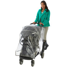 Pruhledn plastov kryt na kocrek Nuby Travel System Weather Shield s lonou kapsou a vetracmi stranami