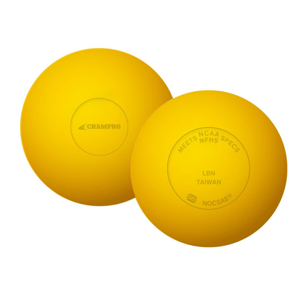 Champro Premium Rubber NOCSAE Lacrosse Balls Regulation Colors Sets of 3 6 and 12.