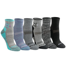 Dickies Women's Dri-Tech Moisture Wicking Quarter Socks Available in M-L (6 12 Tribal (6 Pairs) Medium