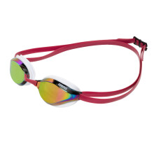 Arena python racing culos de natao para homens e mulheres proteo uv anti-nevoeiro cinta dupla lente espelho cobre/branco/vinho tinto