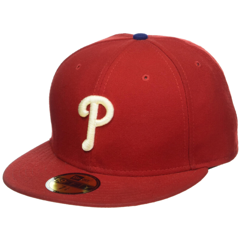 Cappellino Da Gioco New Era Mlb 59FIFTY Team Color Authentic Collection (As1 Numeric Numeric_7_And_3_Quarters Philadelphia Phillies)-image
