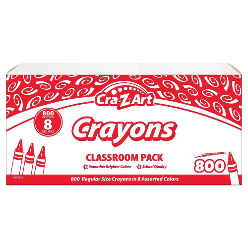 CRA-Z-Art Crayon Bulk Class Pack 800ct 8 Assorterede farver 2