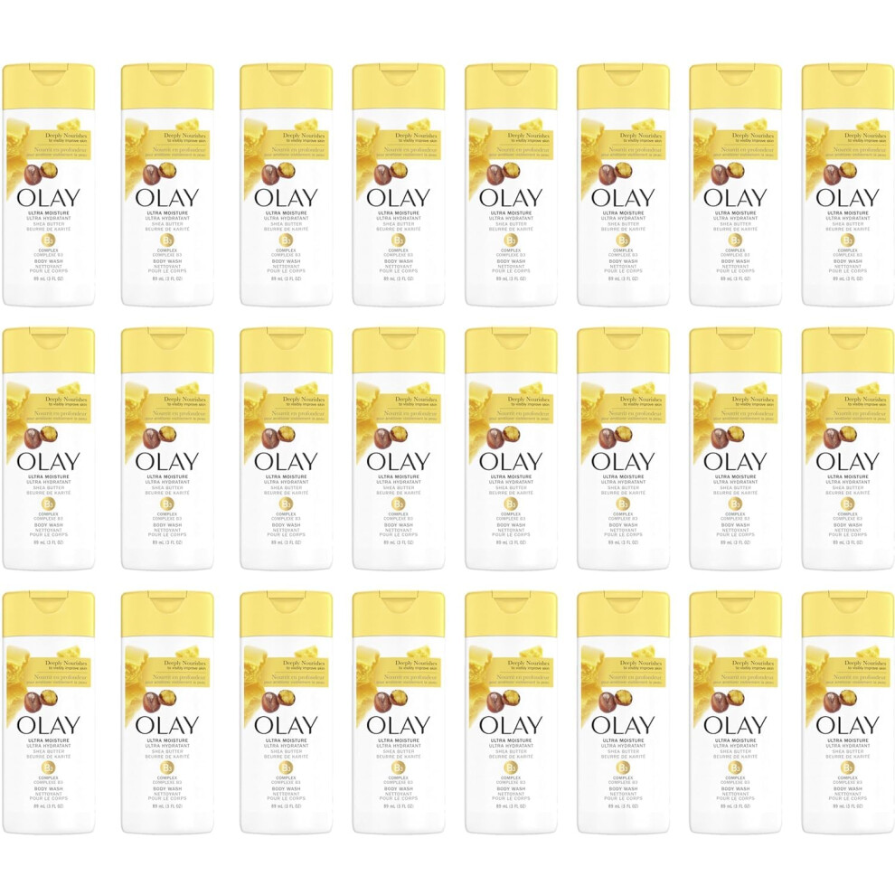 Olay Ultra Moisture Body Wash For Women With Shea Butter 3 Fl Oz (Pack Of 24)