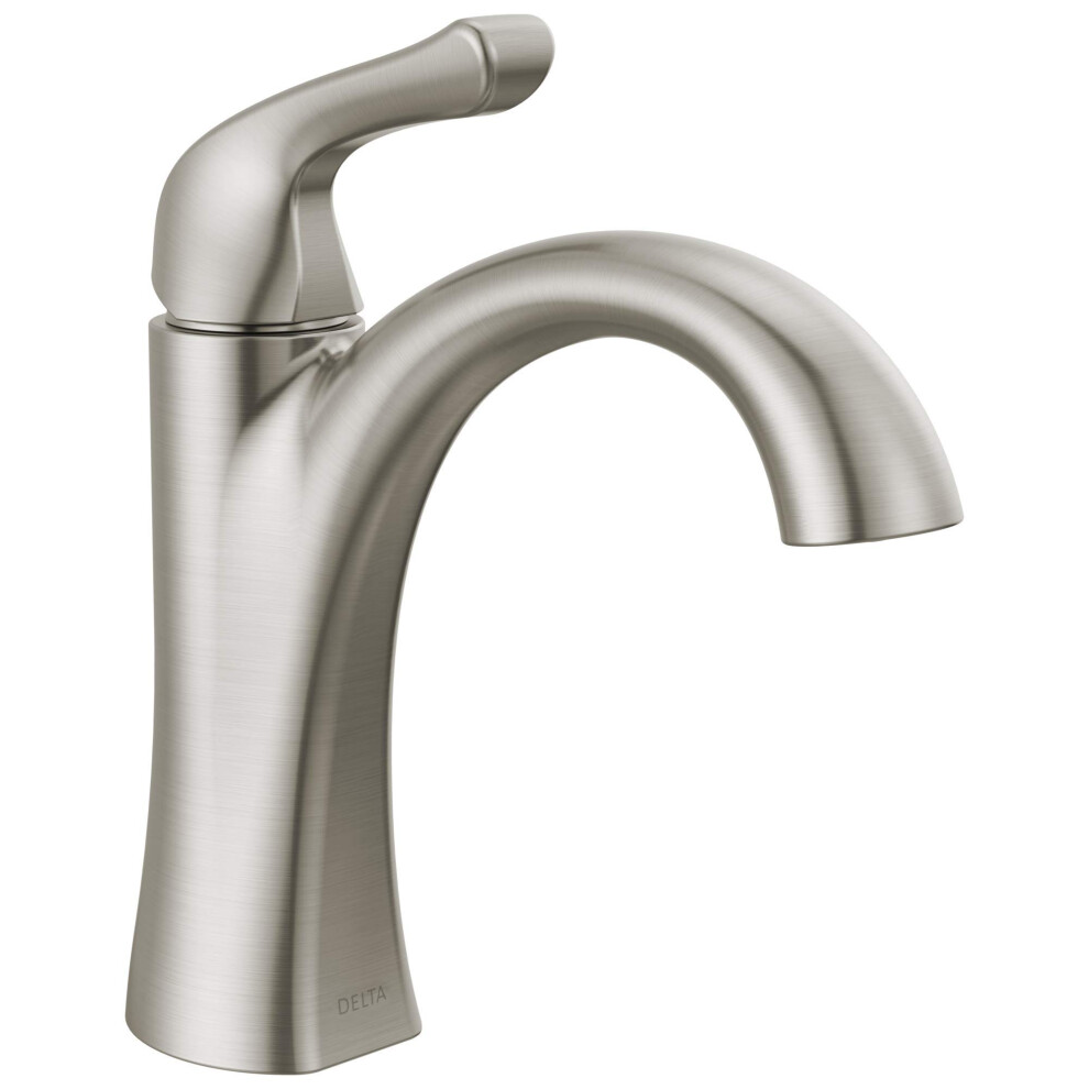 Photos - Tap Delta Faucet Arvo Single Hole Bathroom Faucet Brushed Nickel Single Handle Bathroom Faucet Bathroom Sink Faucet Drain Assemb
