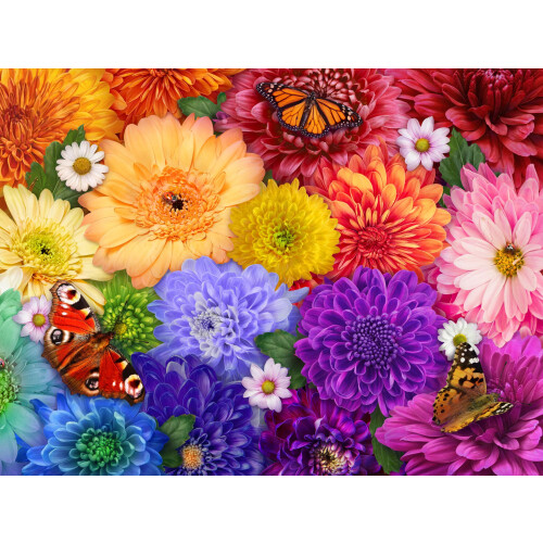 Ceaco - Flower Spectrum - 300 Oversized Piece Jigsaw Puzzle