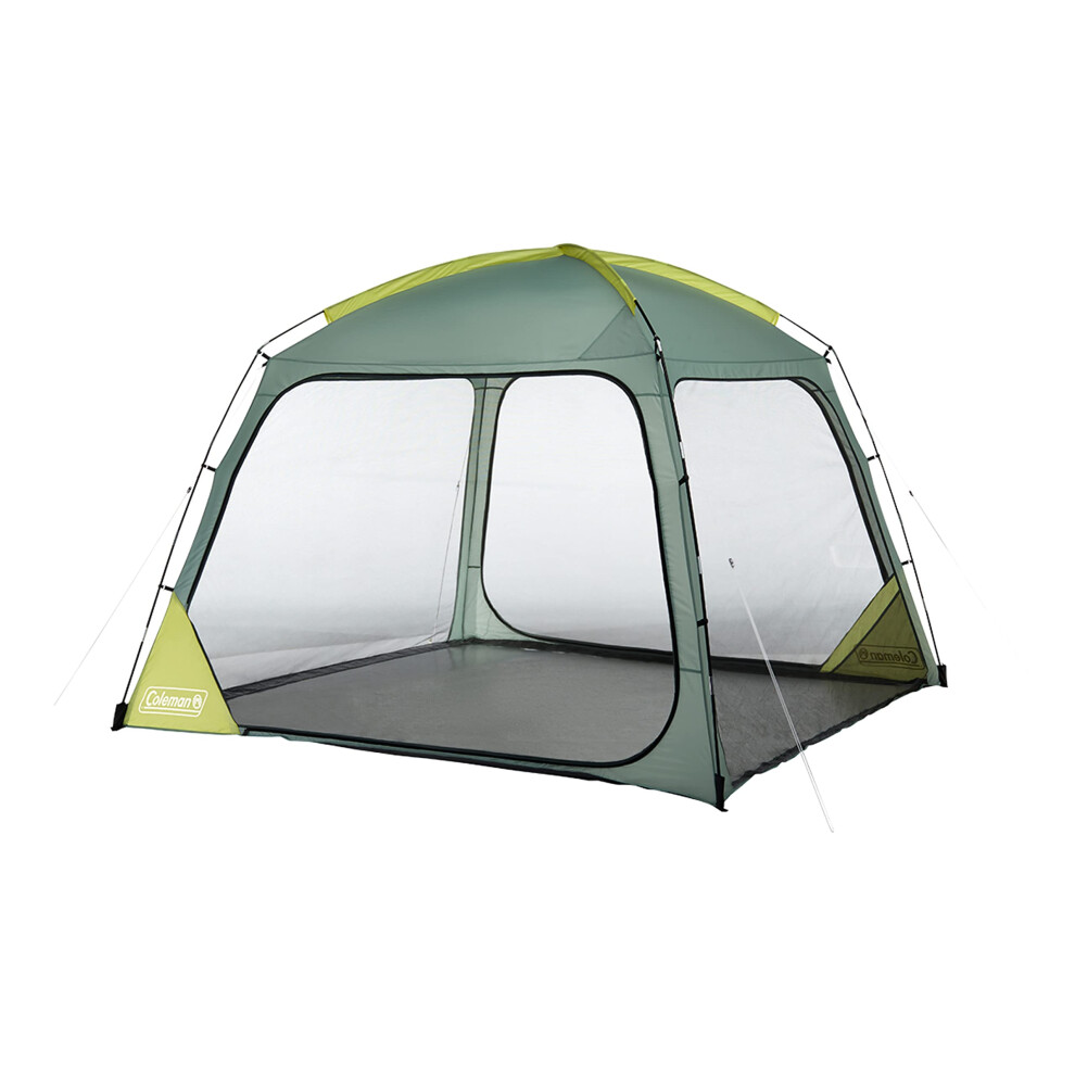 Coleman Skyshade Screen Dome Canopy Tent 10 x 10 Shade Canopy UPF 50+ Outdoor Canopy Tent for Camping Tailgating and Beach Shade Moss