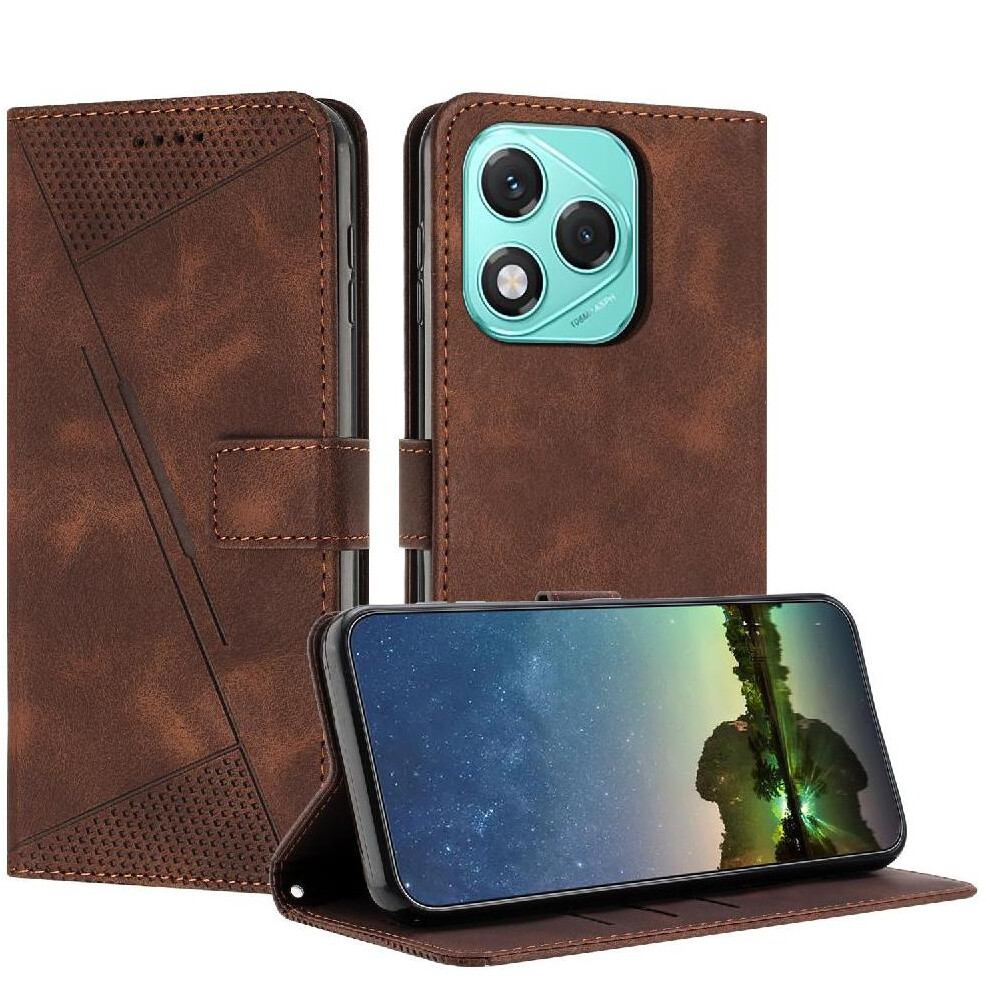 (Brown) Flip Case For Honor 400 Lite Pu Leather Card Insertion Wallet Kickstand Brown 764563532063