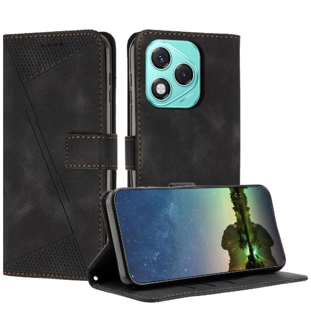(Black) Flip Case For Honor 400 Lite Pu Leather Card Insertion Wallet Kickstand Black 764563532070