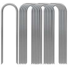 AAGUT 16er-Pack Garten- und Landschaftsklammern, 15,2 cm (6 Zoll), Tropfschlauchpfhle, 11 Gauge, Tropfleitung, Bewsserungspfhle, Wasserschlauc