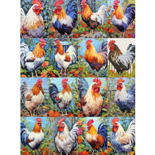 Cross & Glory - Key West Colorama: Haan op Duval - Legpuzzel van 1000 stukjes voor volwassenen | Levendig | Uitdagend & Artistiek | Satijnen afwerkin