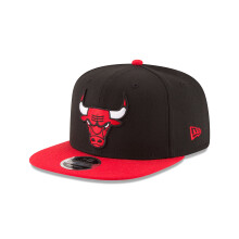 Gorra snapback bicolor 9Fifty Original Fit de los Chicago Bulls de la NBA para hombre de New Era, talla nica, negra