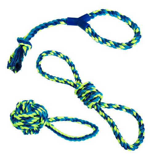 Franklin Pet Supply Co. Gioco in Cordino per Cani - 3 Giochi per Cuccioli - Resistente e Non Tossico