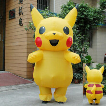 (For Adult(Height 150-190cm)) Pokemon Pikachu Inflatable Costume set for kids