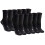 Dickies Dickies Women's Dri-Tech Essential Moisture Control Crew Socks  Available in S-XL (6  Black Solid (12 Pairs)  Medium 1