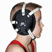 Casco da wrestling Cliff Keen Youth Signature a 4 cinghie - Nero