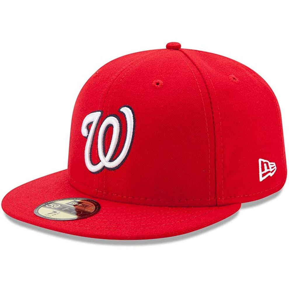 New Era Mlb 59FIFTY Team Color Authentic Collection Fitted On Field Game Cap M Tze (8 Washington Nationals)-image