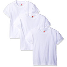 Hanes Big Boys' Essentials Short Sleeve T-shirt Value Pack (3-pack), White, X-Large