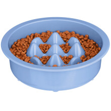 The Niner Slow Feed Bowl - Raised Peaks Slow Down Pets Eating - Fits Elevated Feeders Including Neater Feeder Large Sizes - Gentle on Teeth and Gums -