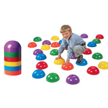 Constructive Playthings Stepping Domes Exercise Stepping Stones for Kids Indoor/Outdoor Toys Gross Motor Skills Active Play Stackable Inclu