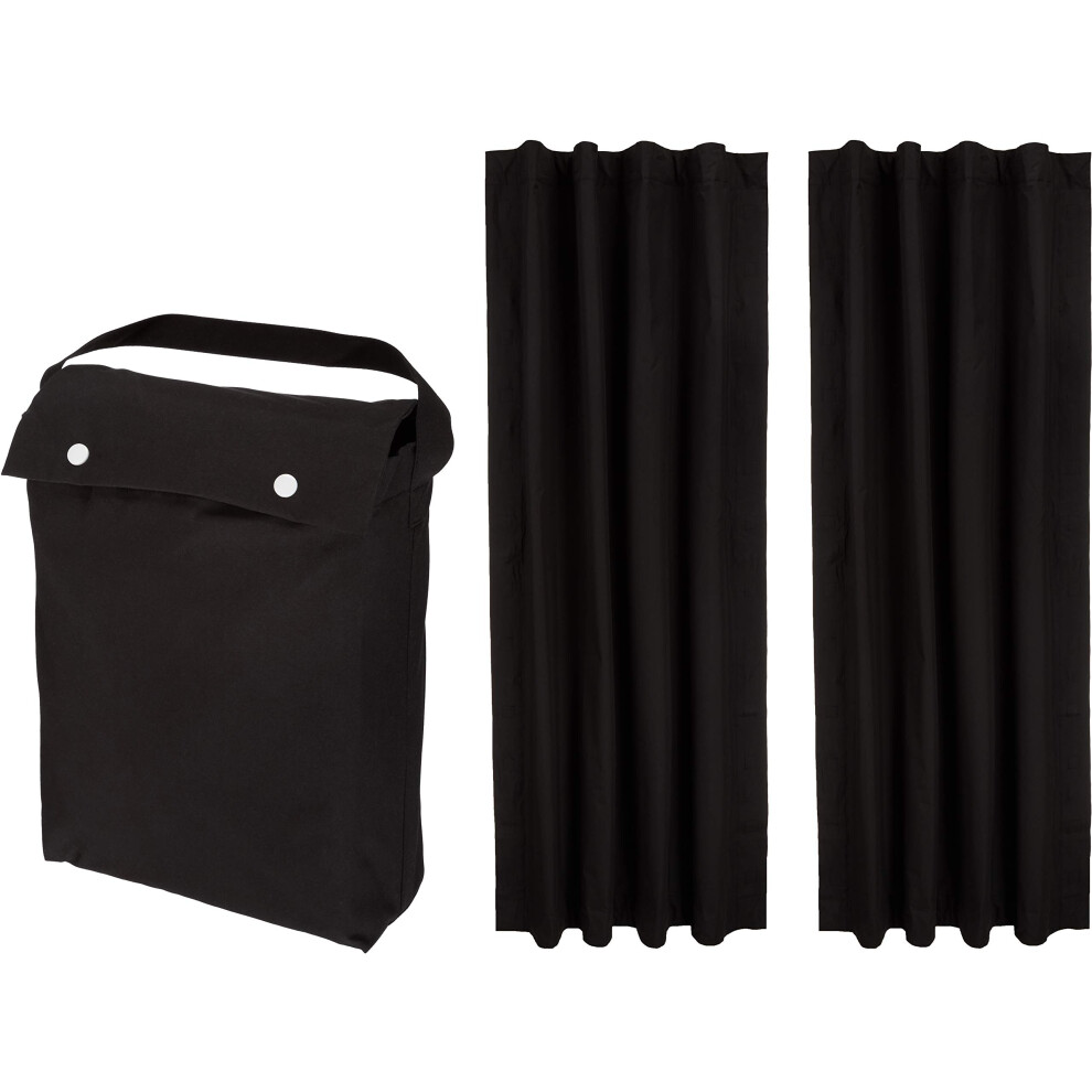 Amazon Basics Portable Blackout Curtain Shade with Suction Cups  50"" x 78""  2-Pack  Black