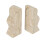 Creative Co-Op Decorative Travertine Wave Bookends  Natural  Set of 2 1